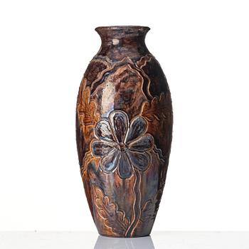 Berndt Friberg, an early glazed ceramic vase, Svedala slipvarufabrik, Sweden, 1922.