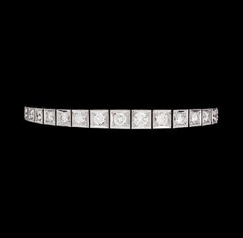 1158. A brilliant cut diamond bracelet, tot. 4.25 cts.