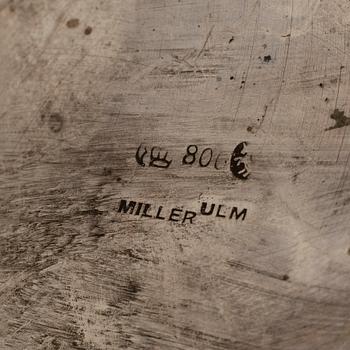 A German silver champagne cooler marked Miller Ulm, eraly 20th Century.