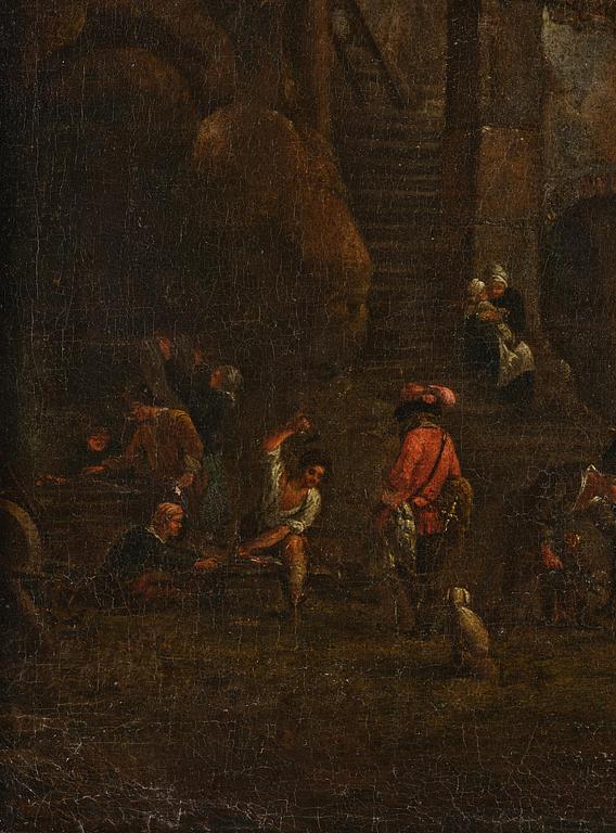 Philips Wouwerman, follower of, Resting company at the blacksmith's.