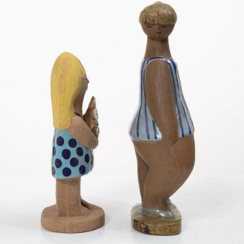 Lisa Larson, Two figurines, stoneware, Gustavsberg.