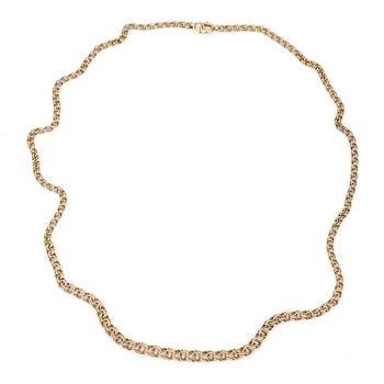 COLLIER, guld 18K, otydliga svenska stämplar, 1900-talets andra hälft. Vikt ca 7 gram.