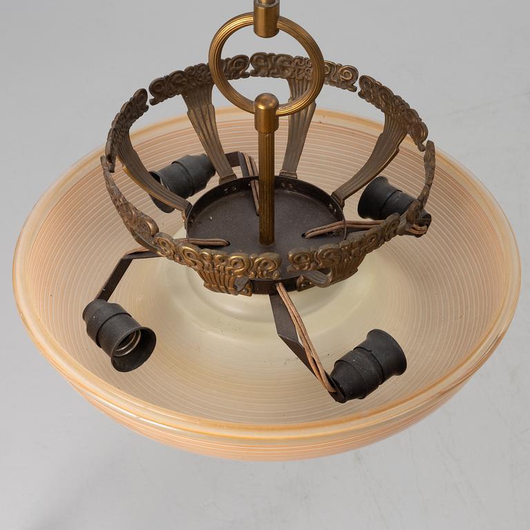 An Art Deco ceiling lamp, 1920s/30s.