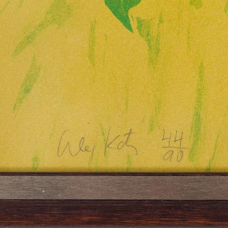 ALEX KATZ, färgakvatintetsning, signerad och numrerad 44/90, utgiven 1975.