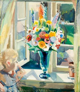 Gerhard Wihlborg, Still life with flowers.
