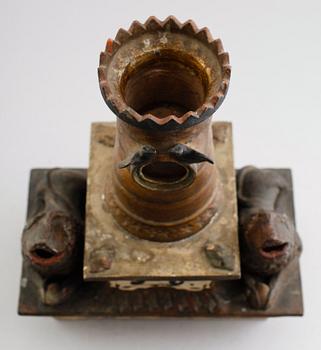 SKRIVSTÄLL, keramik, 1800-talets andra hälft.