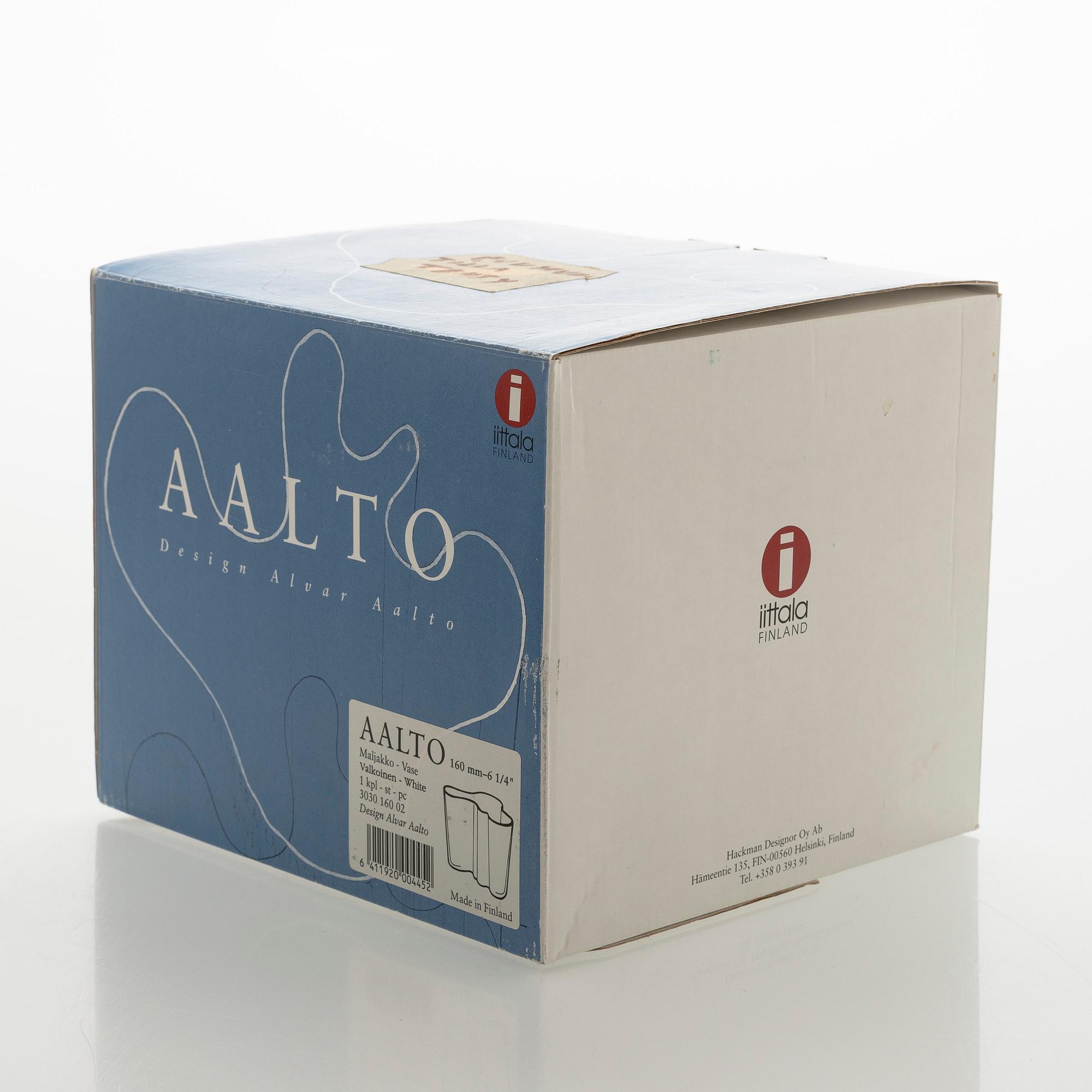 Alvar Aalto, vas, "3030", signerad Alvar Aalto Iittala 1936-1996.