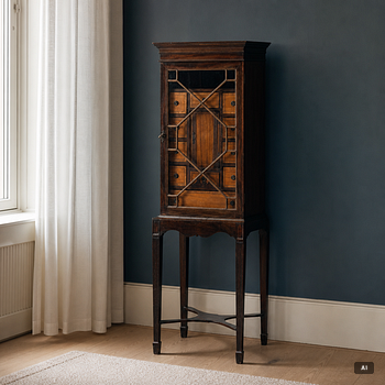 Display cabinet, likely England 19th century.