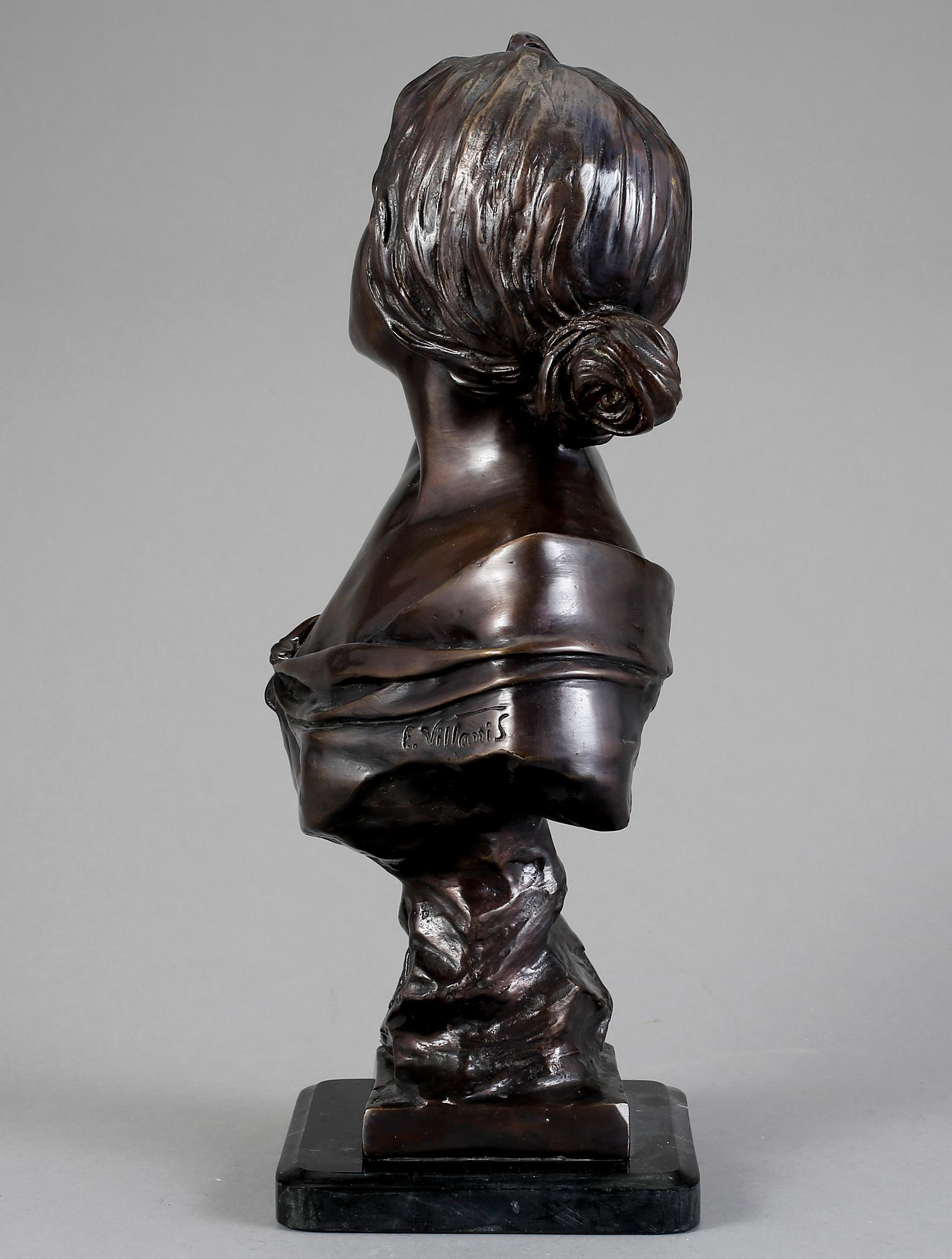 EMMANUEL VILLANIS, skulptur, brons, Frankrike, 1900-talets första hälft.