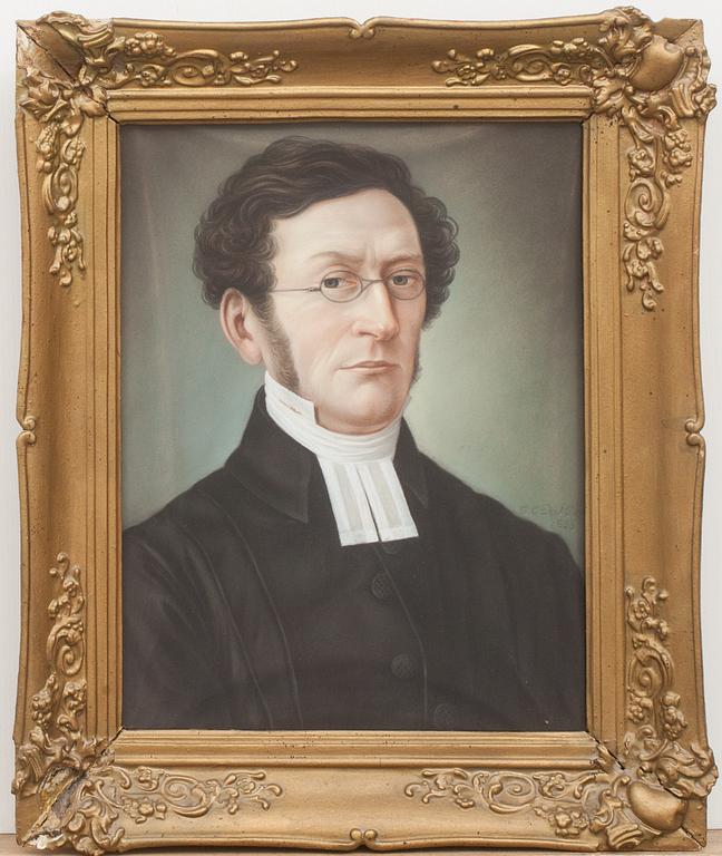 CARL CONRAD DAHLBERG, pastell, signerad och daterad 1856.