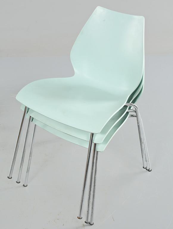 STOLAR, 7 st, "Maui", Vico Magistretti, Kartell, Italien, 1900-talets fjärde kvartal.