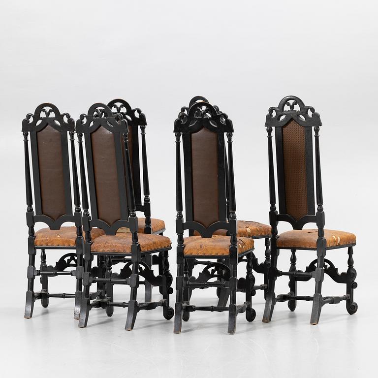 Chairs, 2+4, 18th and 19th centuries.