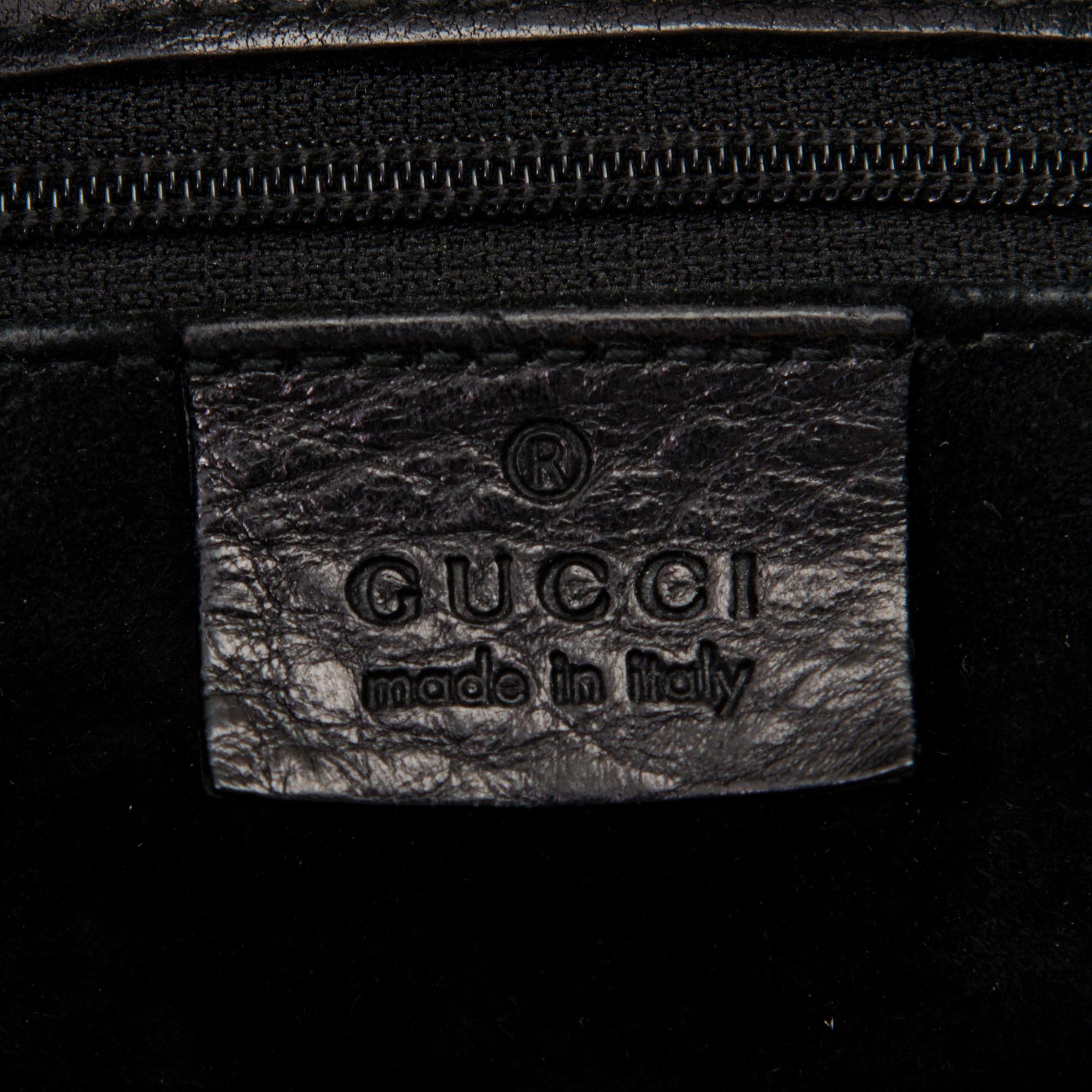 GUCCI Black Leather Jackie O Bag.