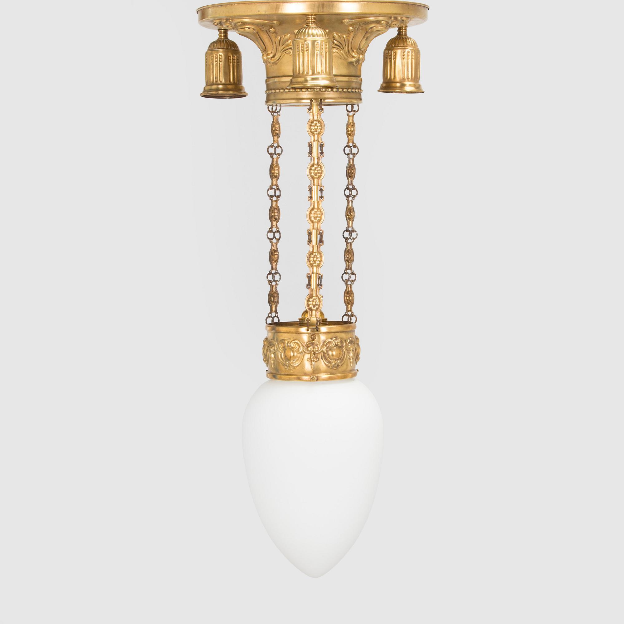 An early 20th century pendant light.