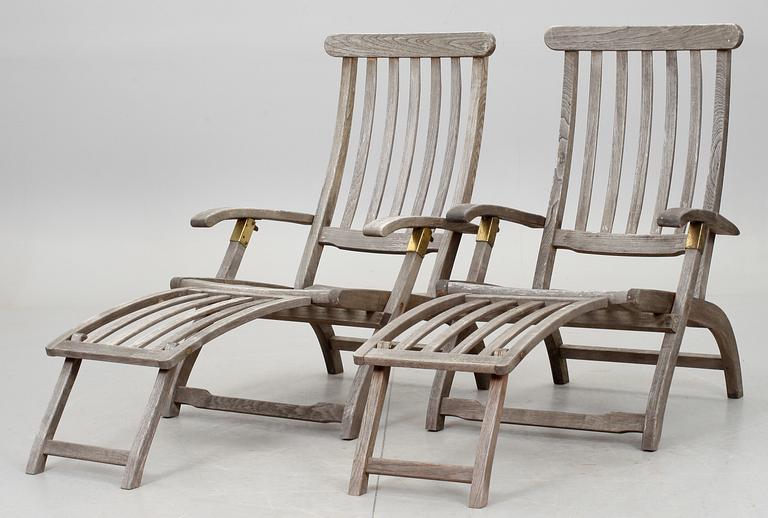 DÄCKSSTOLAR, ett par. 1900-talets slut.