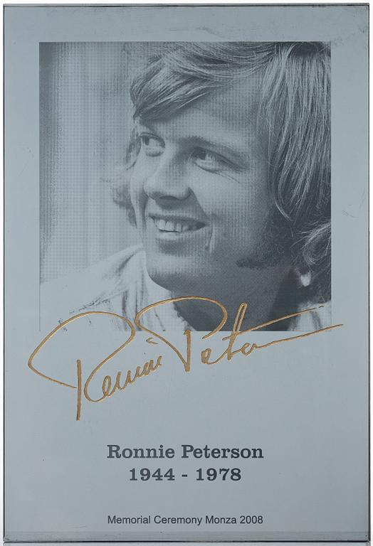 Ronnie Peterson, commemorative plaque from Monza 2008.