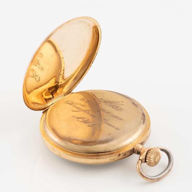 Fickur, 18K guld, 50,5 mm.