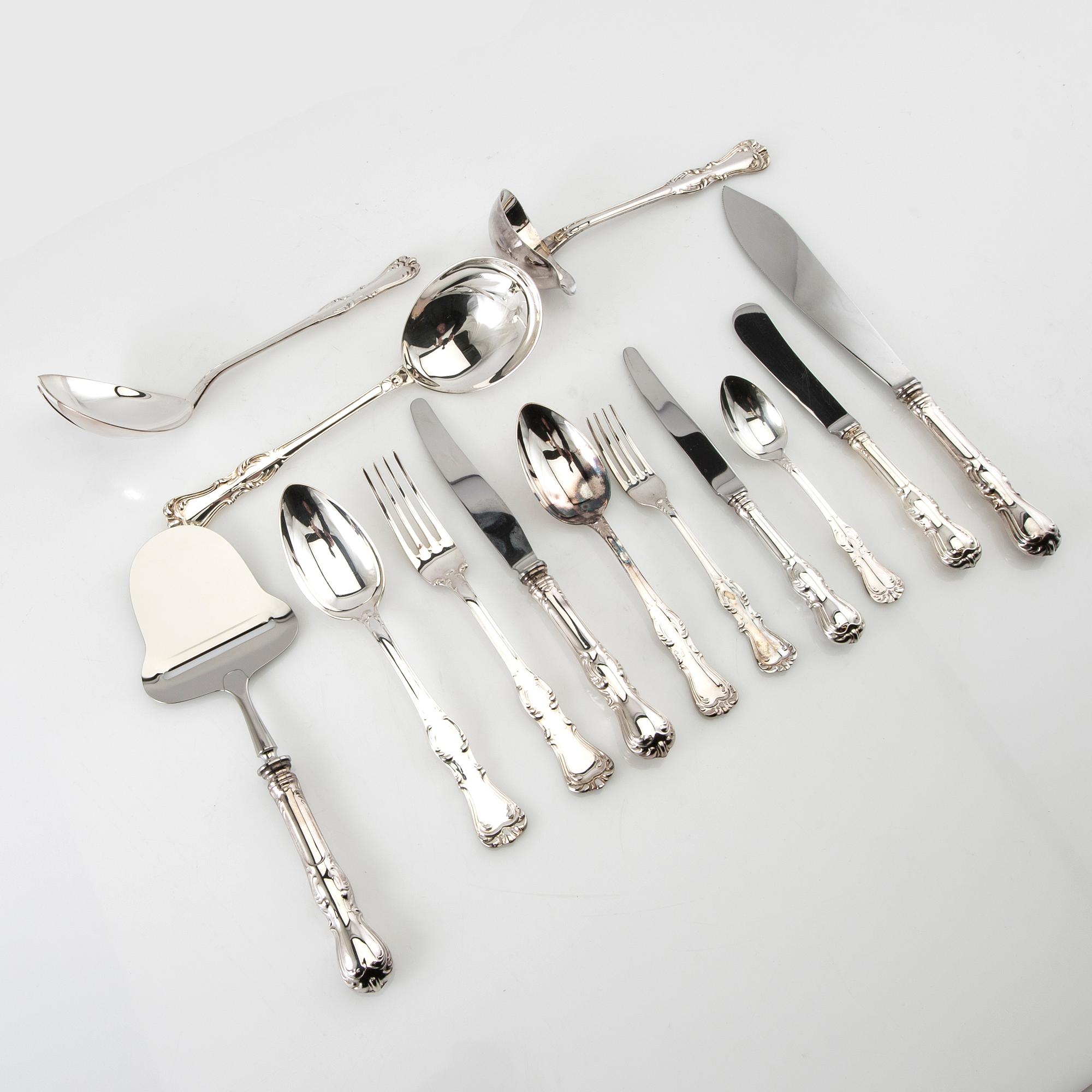 Cutlery 91 dlr "Prince Albert" silver GAB Eskilstuna 1976-1996.
