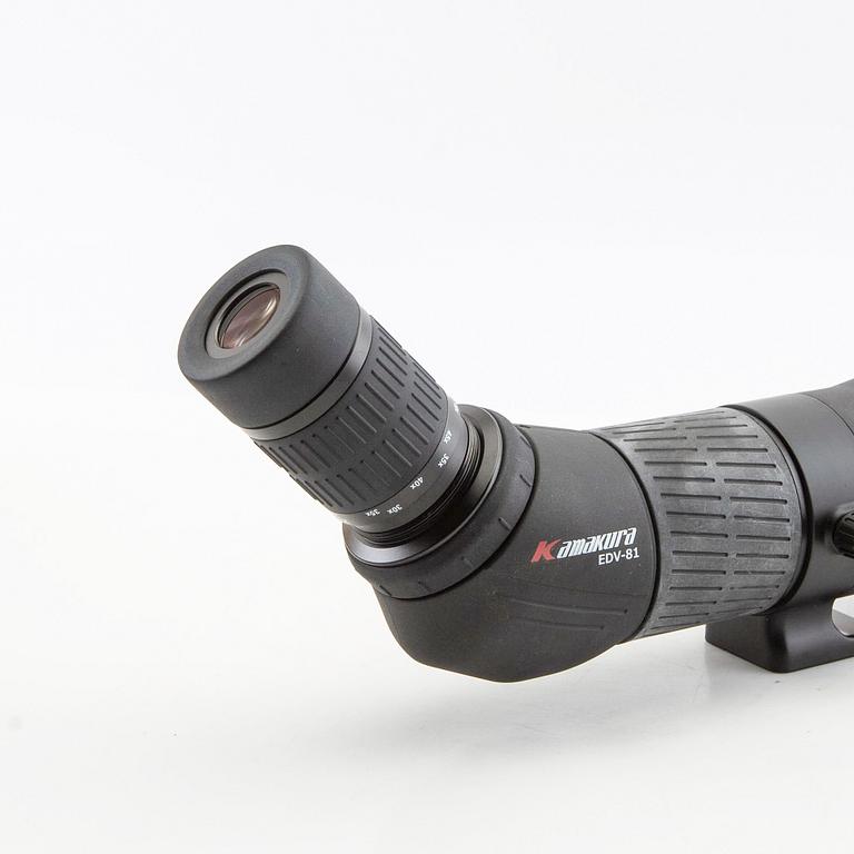Kamakura EDV-81 spotting scope with tripod, Japan.