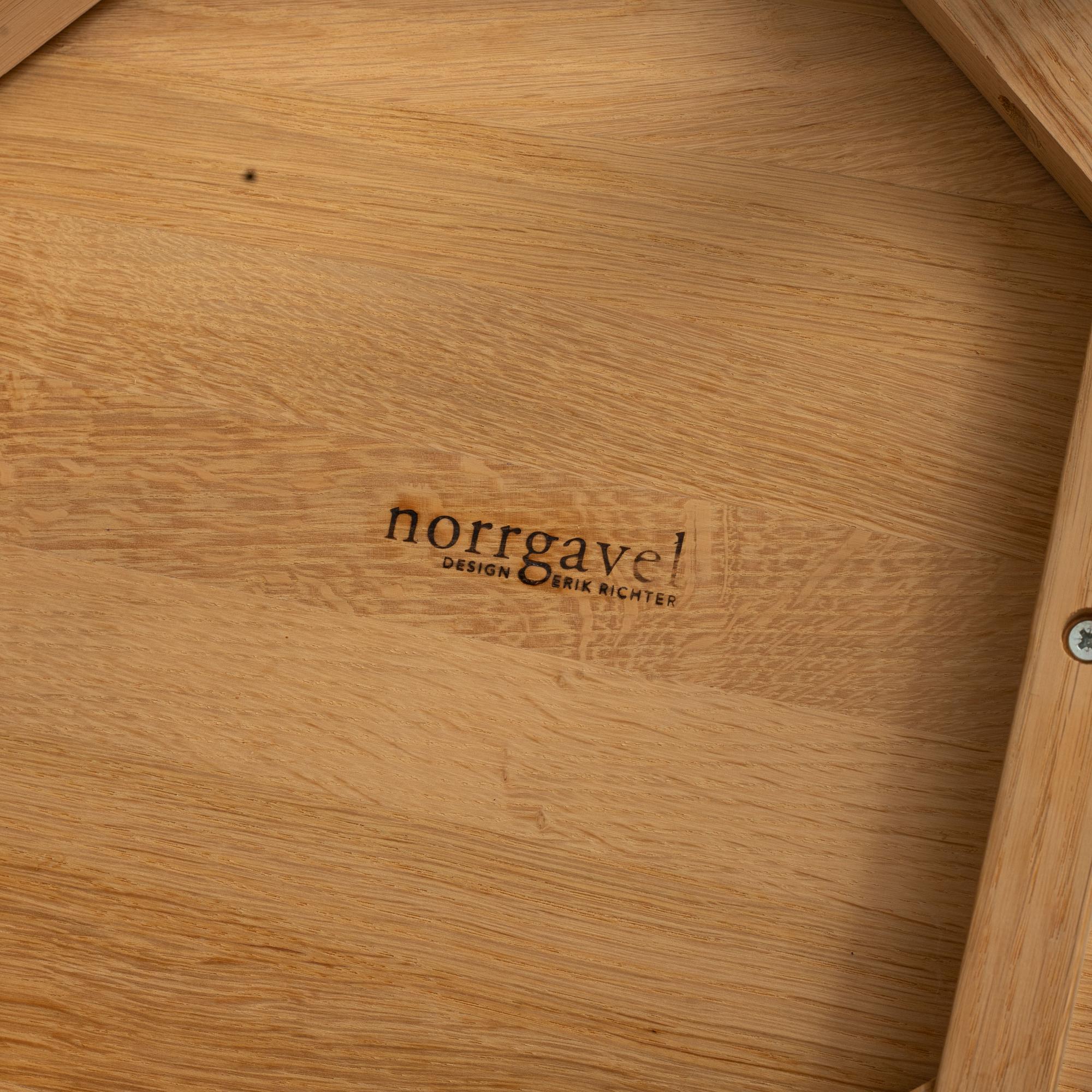 Erik Richter, matbord samt stolar, 6 st, Norrgavel.