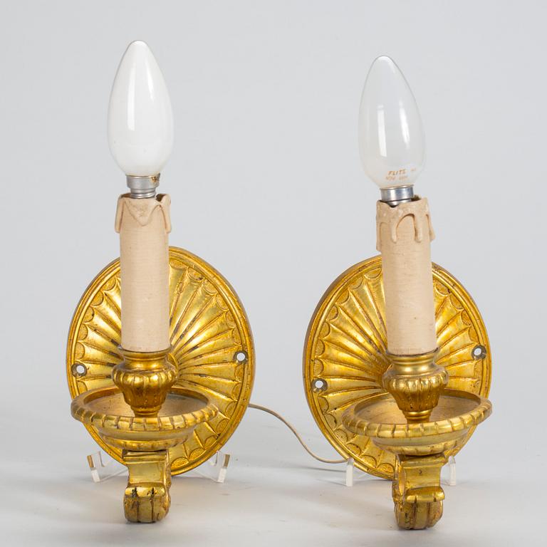 VÄGGLAMPETTER, ett par, 1900/2000-tal.