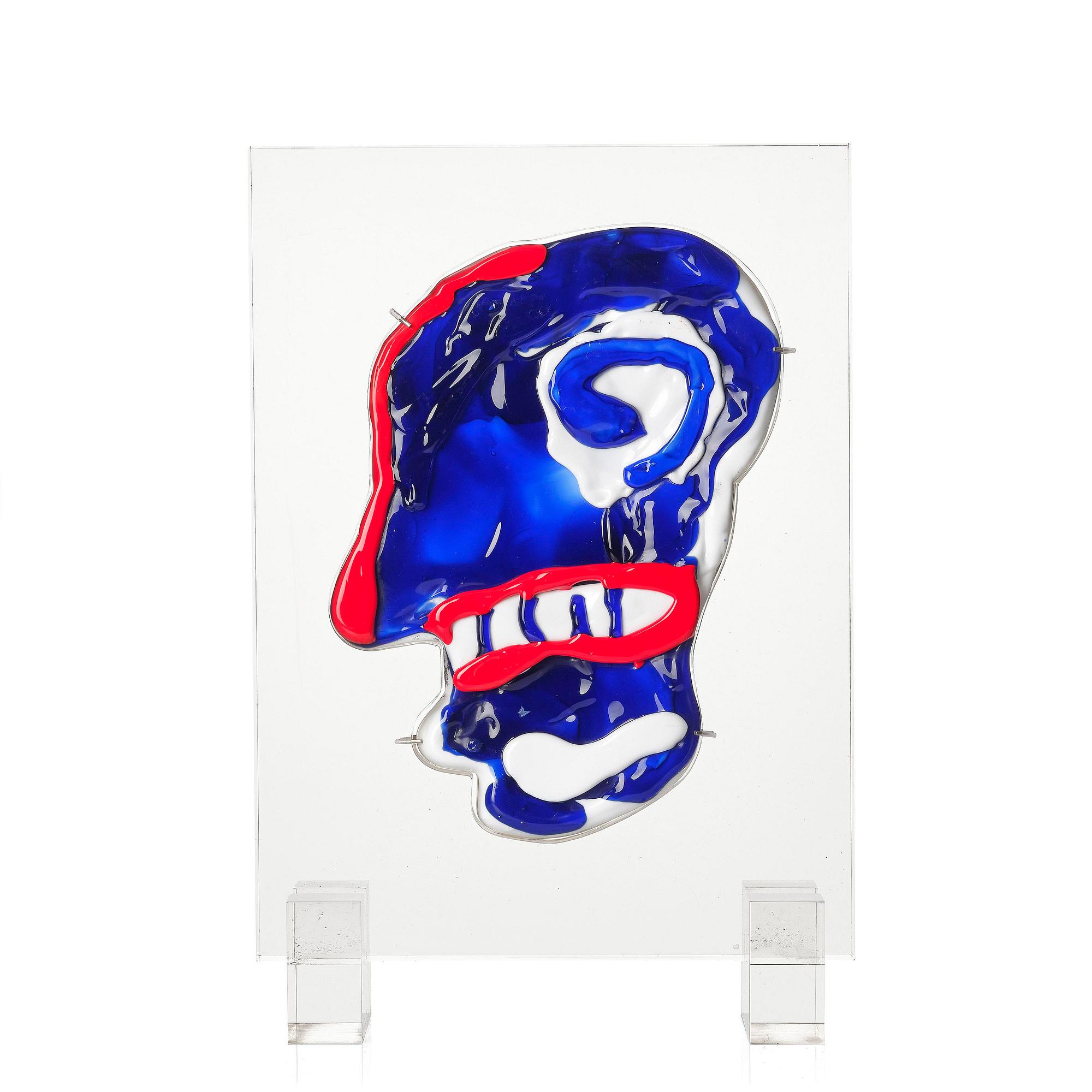 Bengt Lindström, "Mask A", a glass sculpture, Berengo Studio, Murano, Italy 2000, N. prototype.