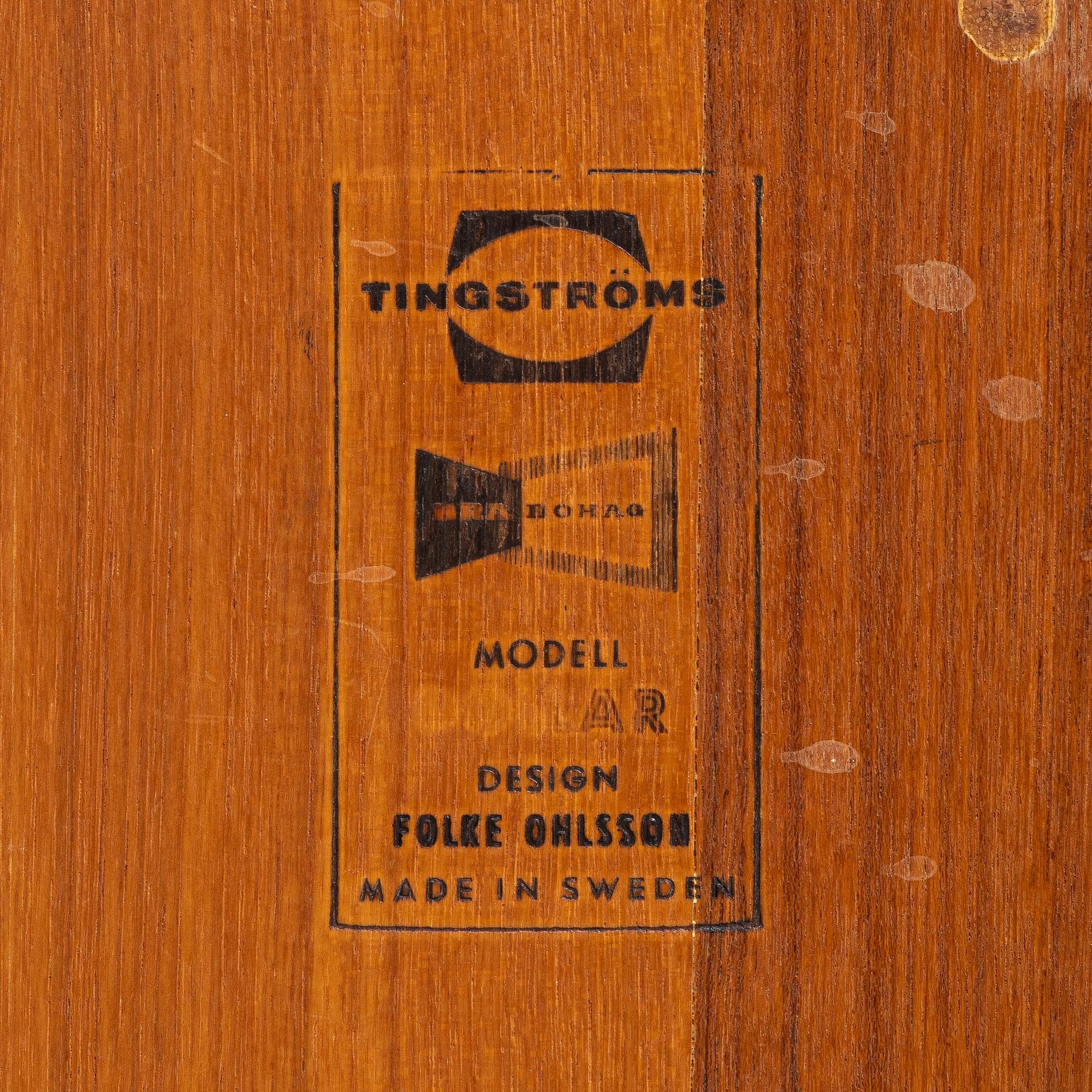 Folke Ohlsson, Coffee table, "Dollar", Bra Bohag, Tingströms, 1960s.