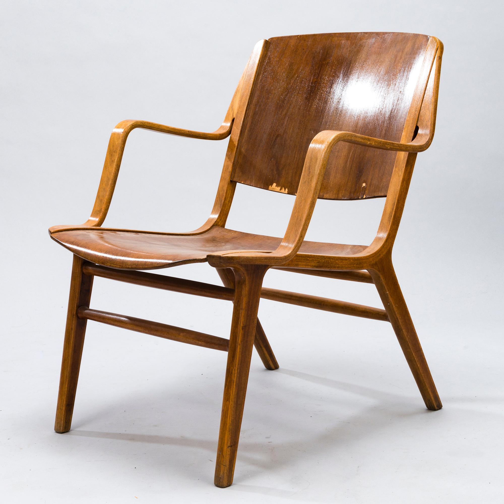 PETER HVIDT & ORLA MØLGAARD NIELSEN, KARMSTOL, "Ax- Chair", Fritz Hansen, Danmark, 1950-/60-tal.