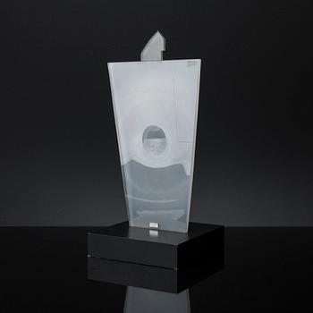 GUN LINDBLAD, skulptur, glas.
