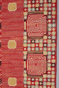 Barbro Nilsson, A CARPET, "Krabban", knotted pile, ca 334 x 296 cm, signed AB MMF BN.