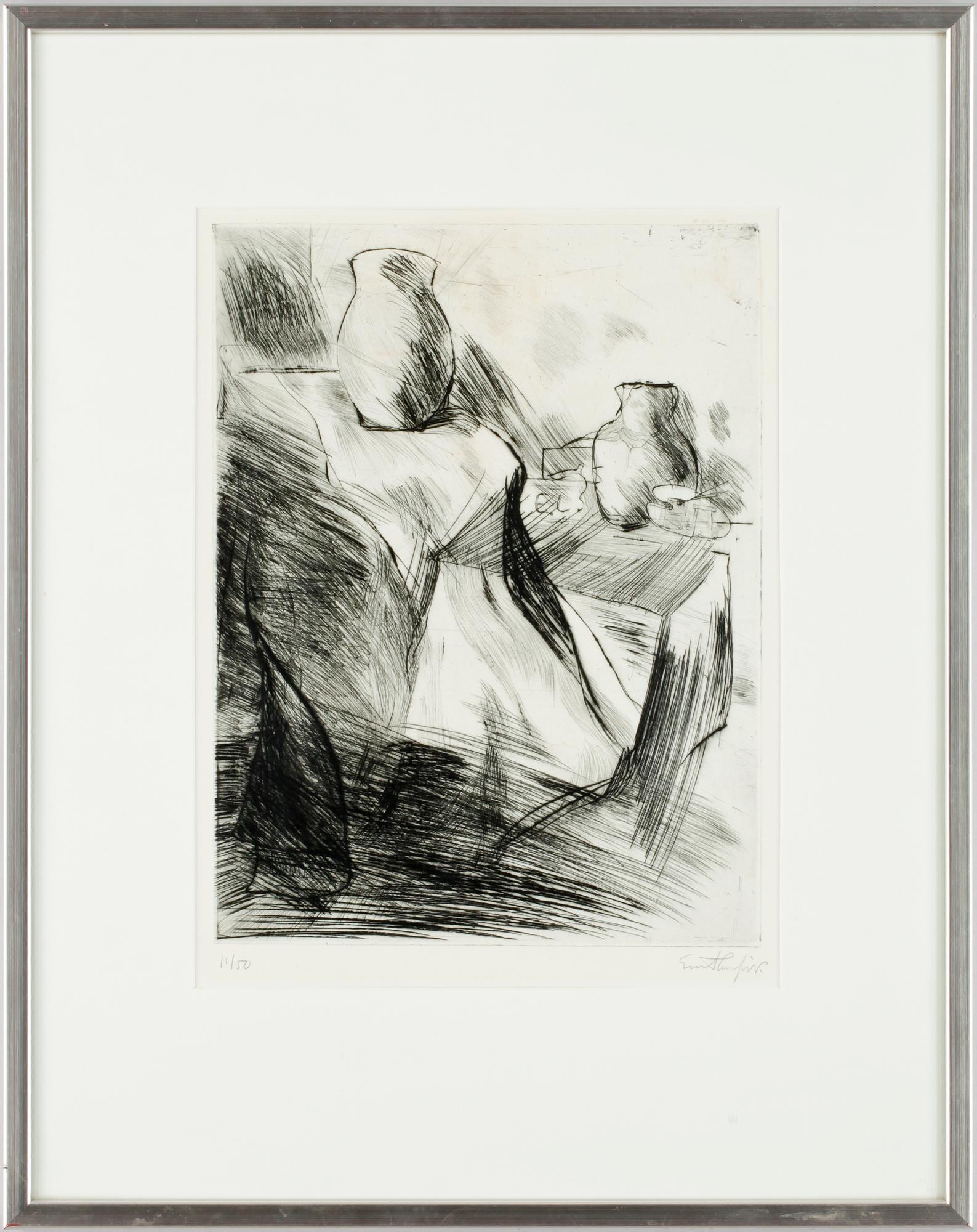 EVERT LUNDQUIST, etsning, numr 11/50, sign.