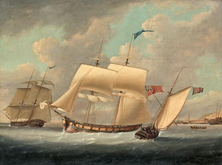 Philipp Jakob de Loutherbourg Hans efterföljd, Thetis gun boat of Dover.