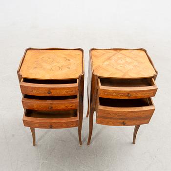 Sängbord ett par Louis XV-stil 1900-tal.
