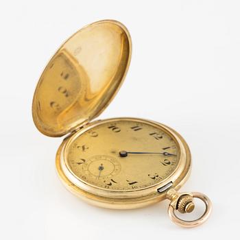 Pocket watch, 14K gold, hunter, 51 mm.