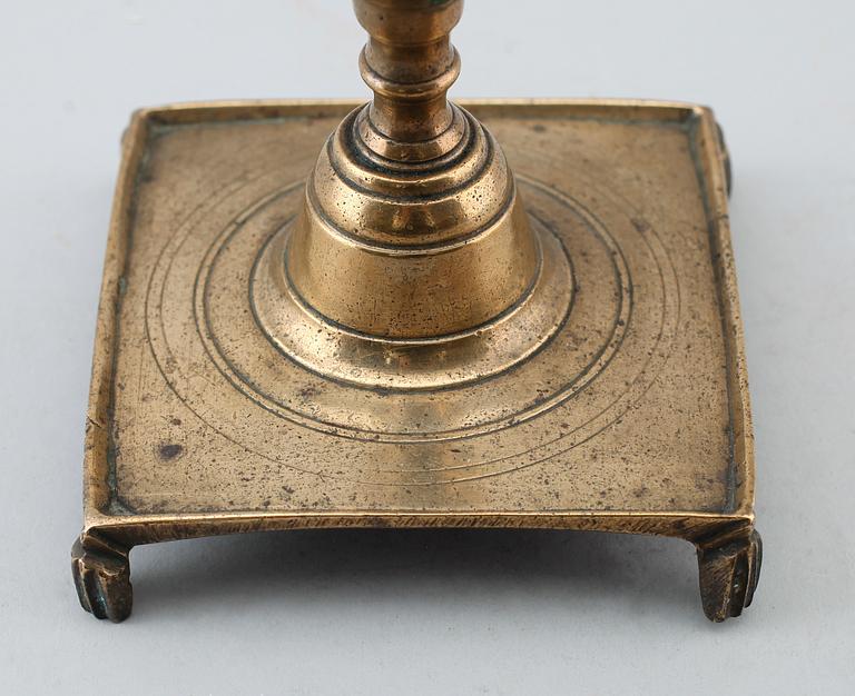 LJUSSTAKE, mässing, 1600-tal.