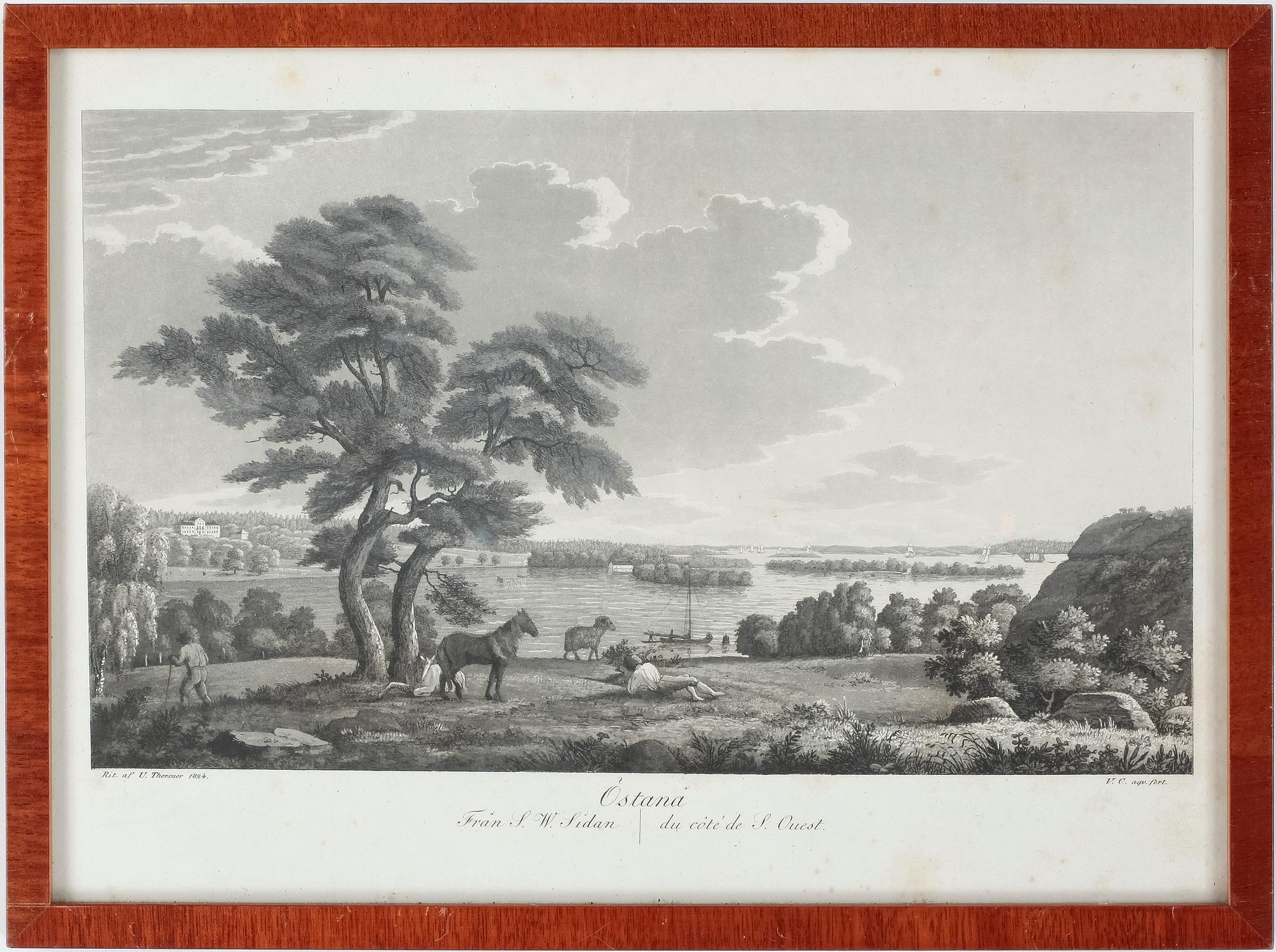 ULRIK THERSNER, efter, gravyrer, 4st, 1800-talets första hälft.