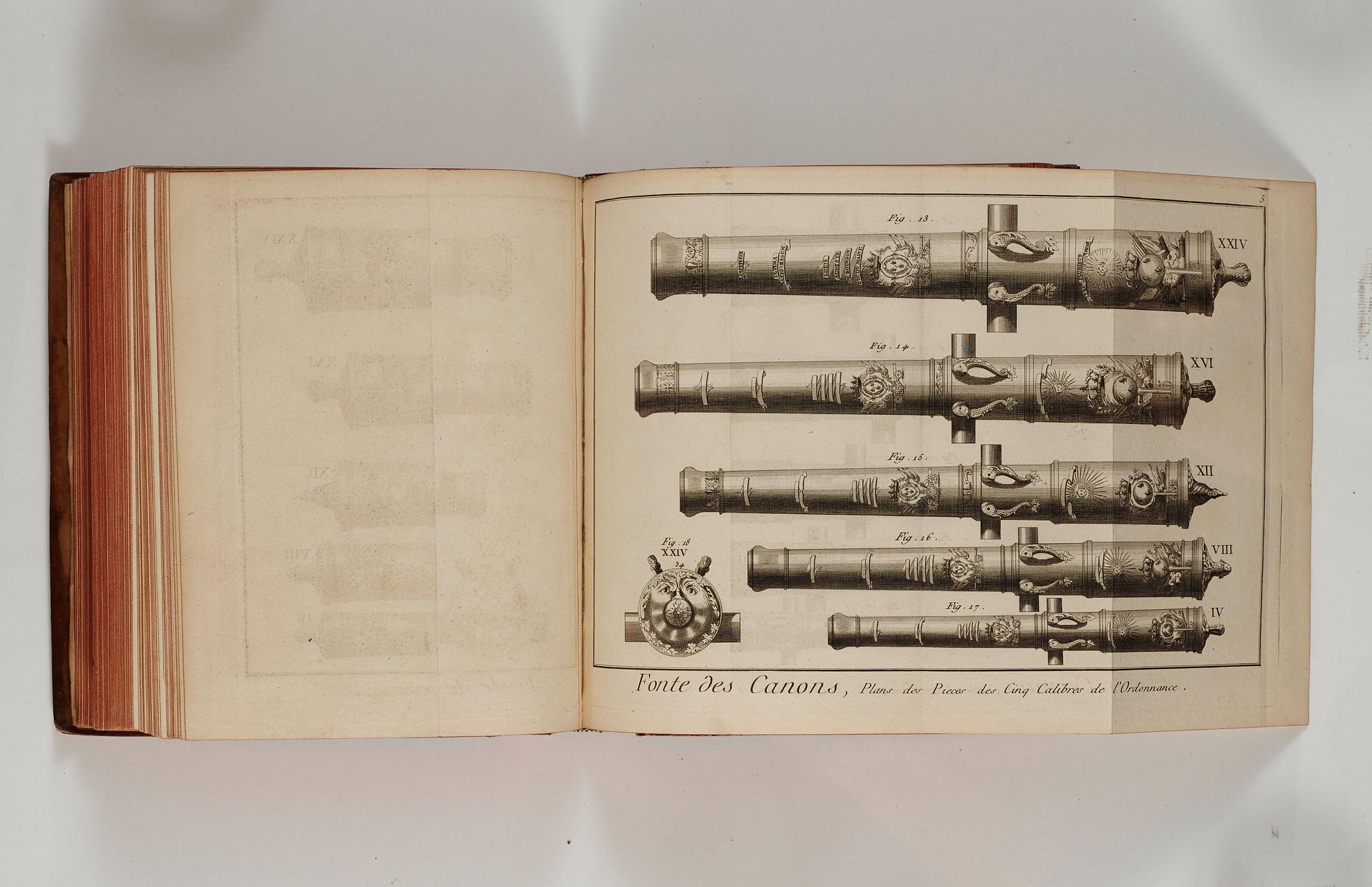 KUNG GUSTAF III (1746-1792), Encyclopedie ou dictionnaire universel...connoissances humaines. Planches, M. de Felice.