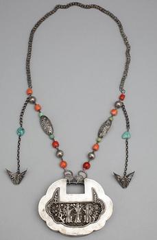 RÖKELSEKAR, vitmetall, orientalisk, 1900-tal.