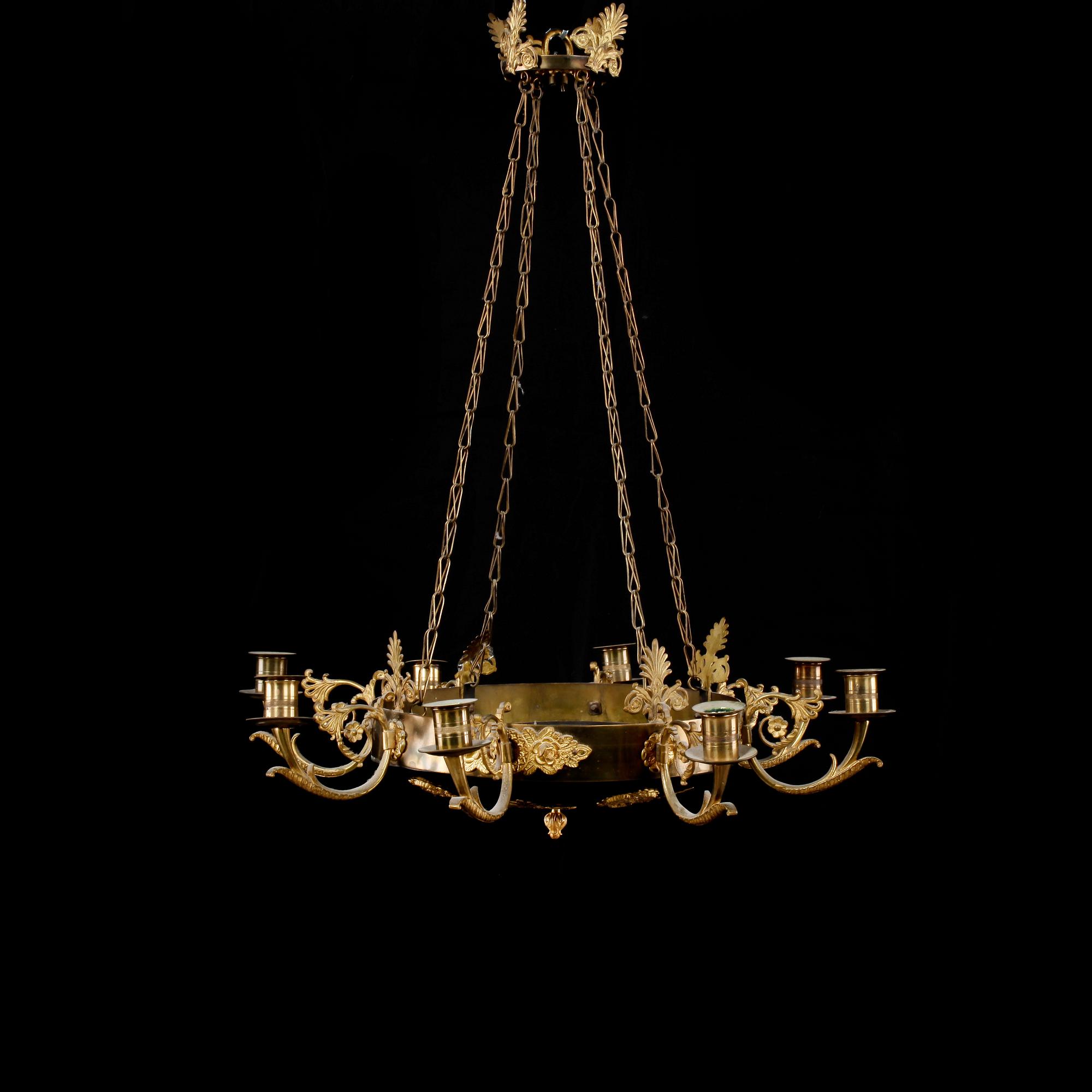 TAKAMPEL, empirestil, 1800-/1900-tal. Höjd 66 cm.