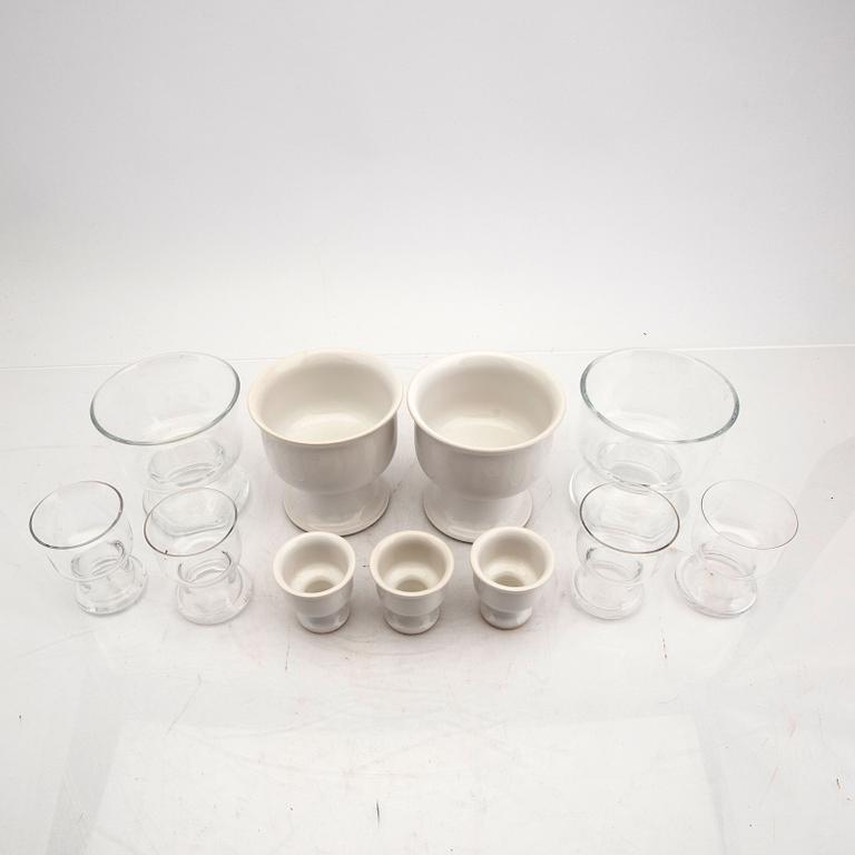 Signe Persson-Melin, a set of 11 bowls on foot, for Boda Nova.