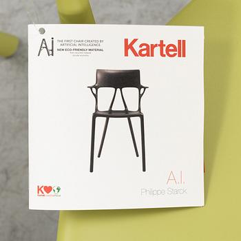 Philippe Starck, karmstolar, 4 st, "A.I. Chair", Kartell, Italien, formgiven 2019.