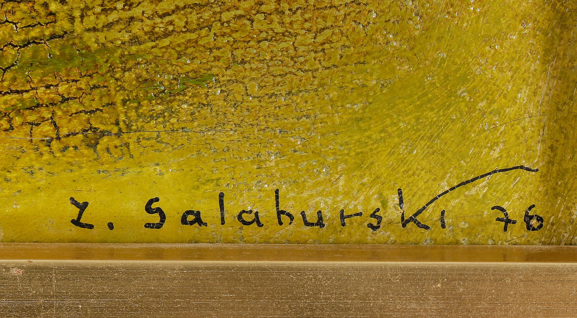 ZDZISLAW SALABURSKI, olja/akryl på duk, signerad och daterad -76.