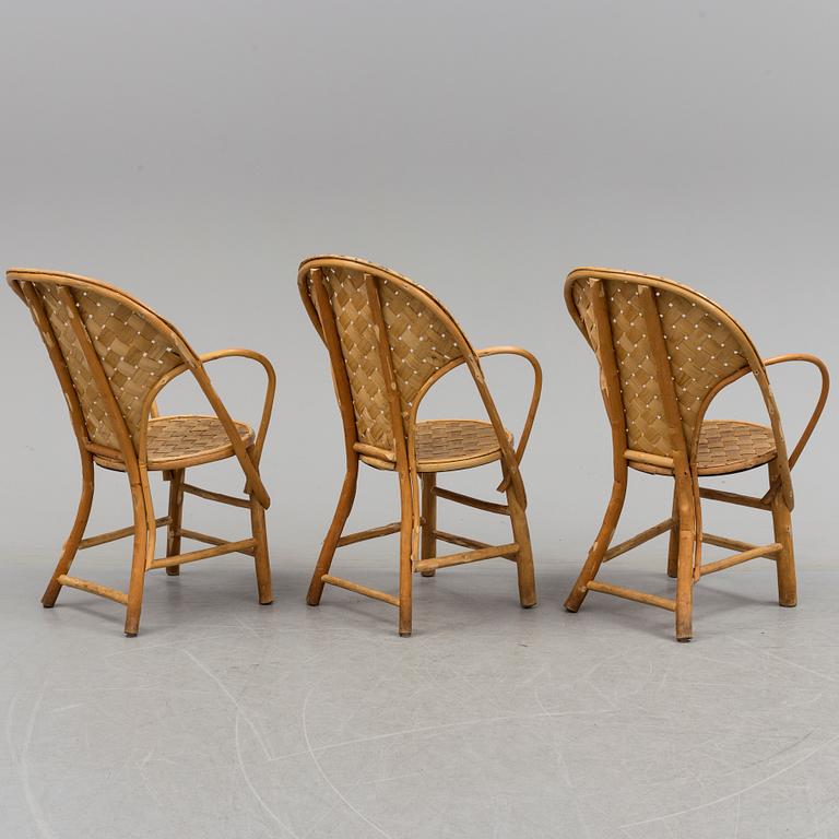 3 set of chairs by Gösta Westerberg, "LC-stolen", 20th century.