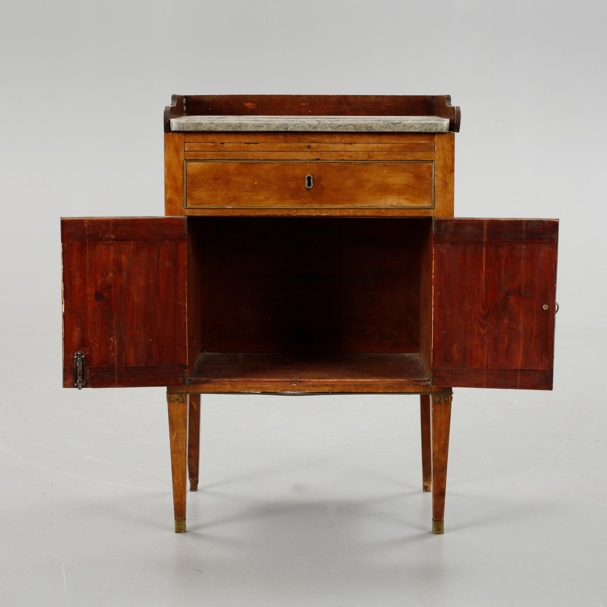 POTTSKÅP, sengustavianskt stockholmsarbete. Signerat Foltiern.