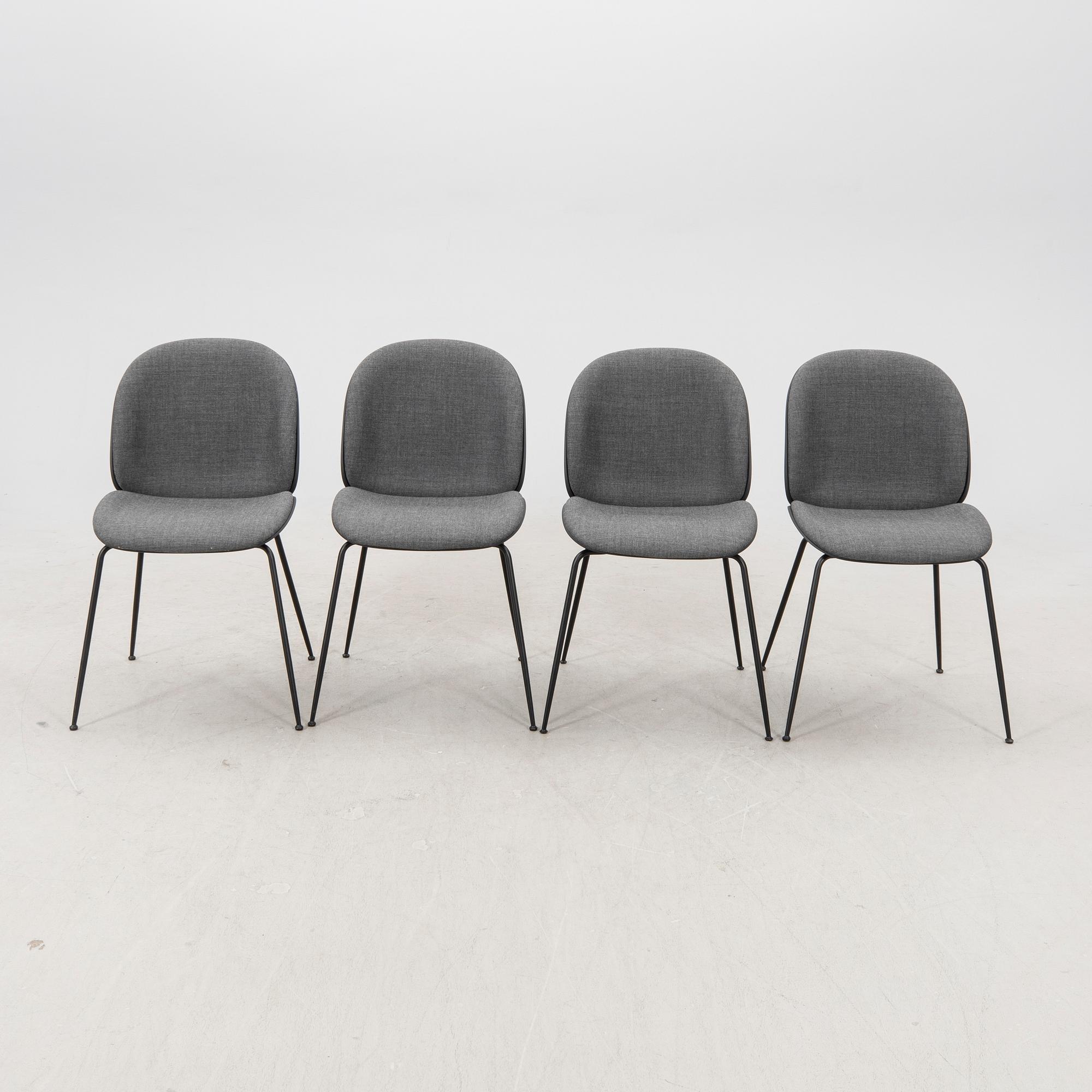 Gamfratesi, chairs 4 "Beetle" for Gubi, contemporary.