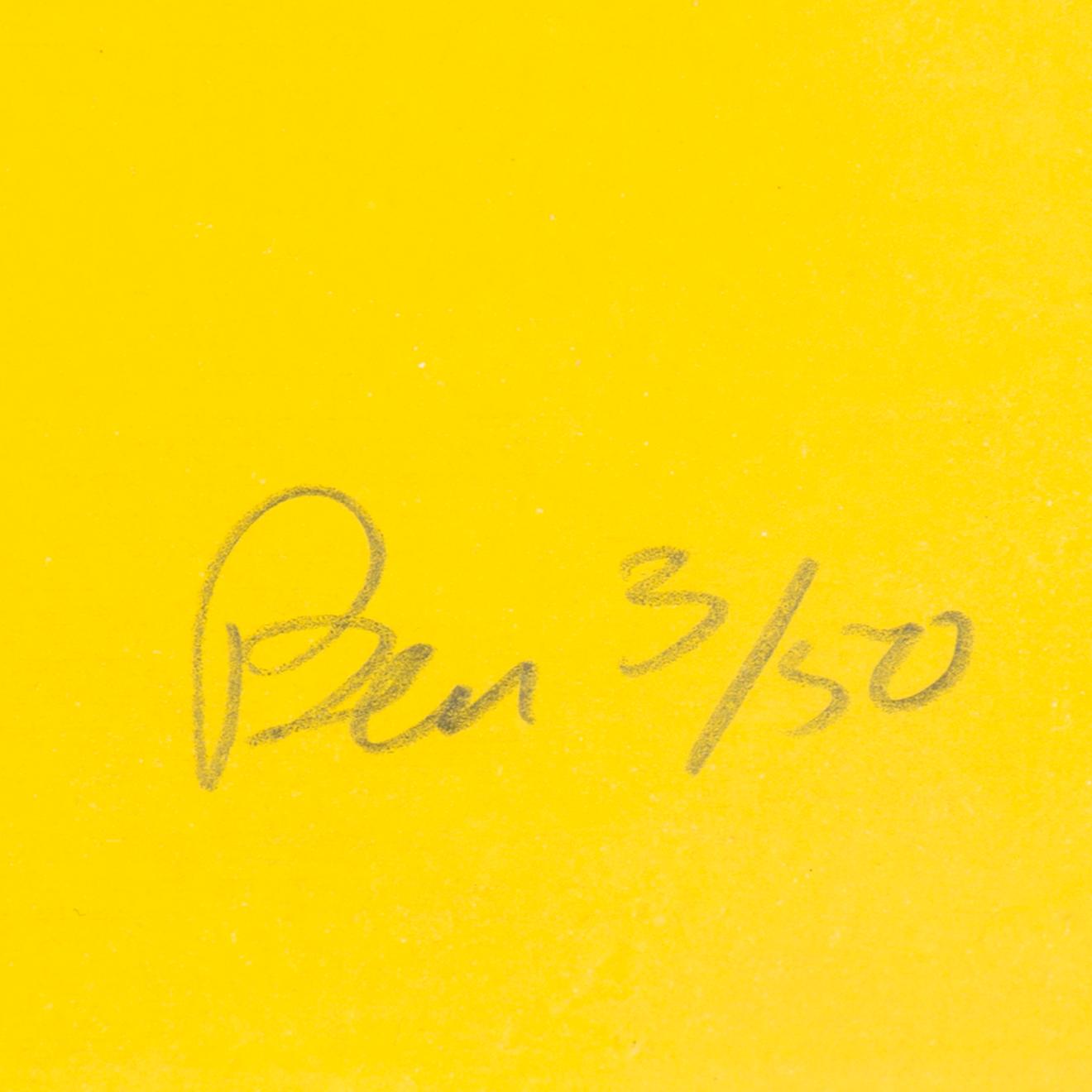 BEN VAUTIER, a serigraph, signed and numbered 3/50.