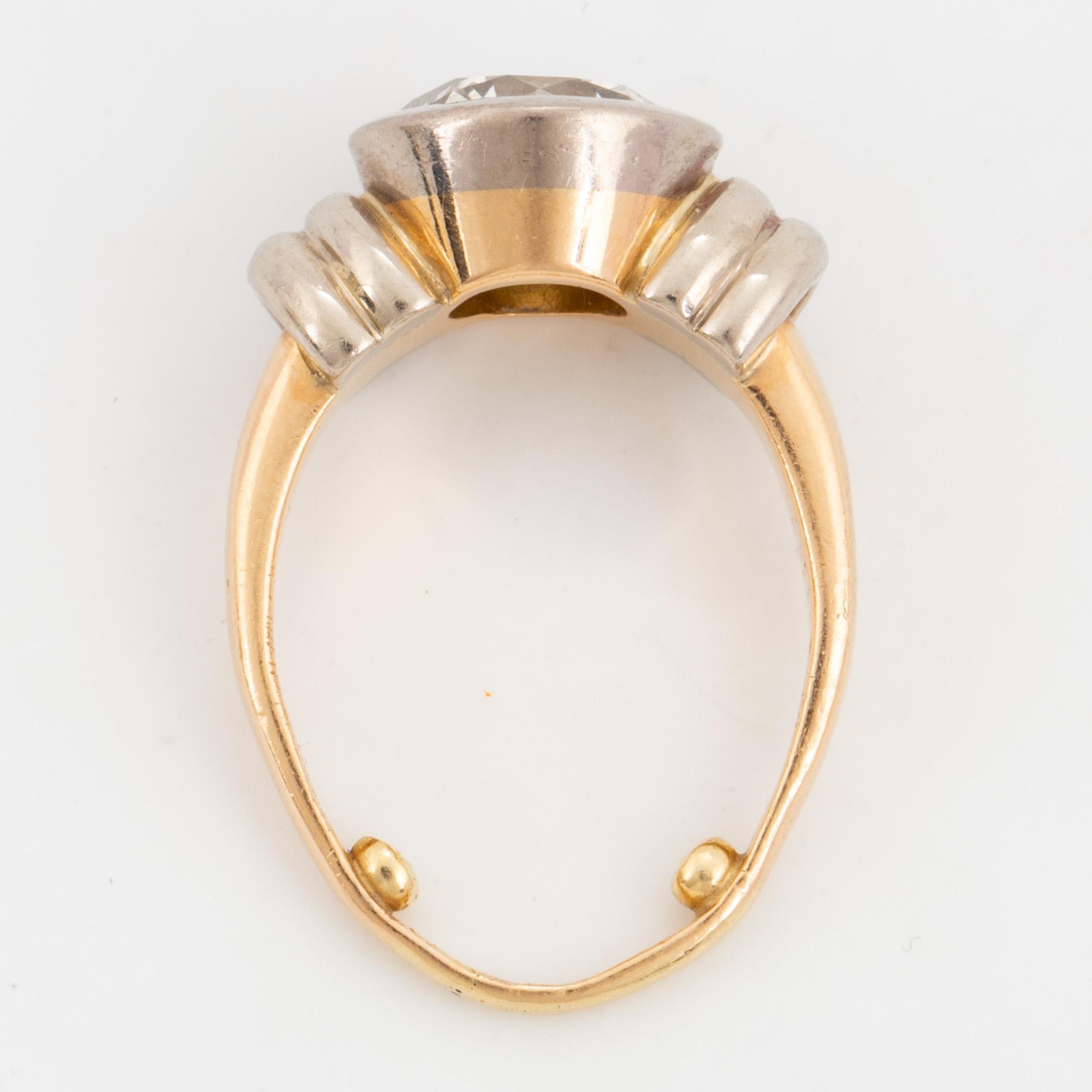 Brilliant-cut 3,11 ct diamond ring.