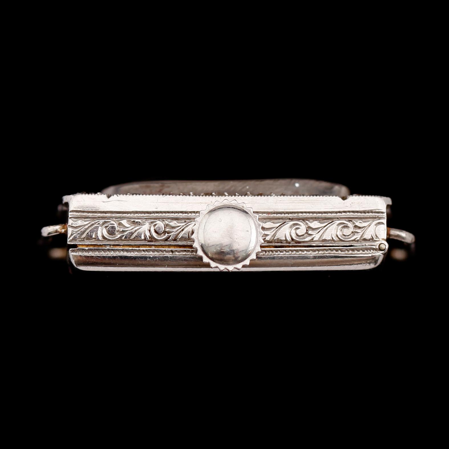 DAMARMBANDSUR, platina, med diamanter, art déco, tidigt 1900-tal.