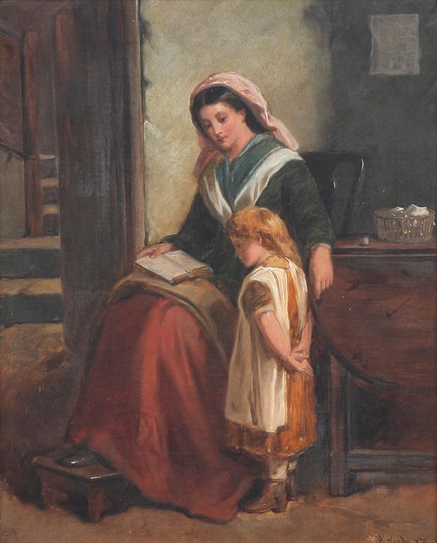 Frederick Daniel Hardy, interior with mother and child.