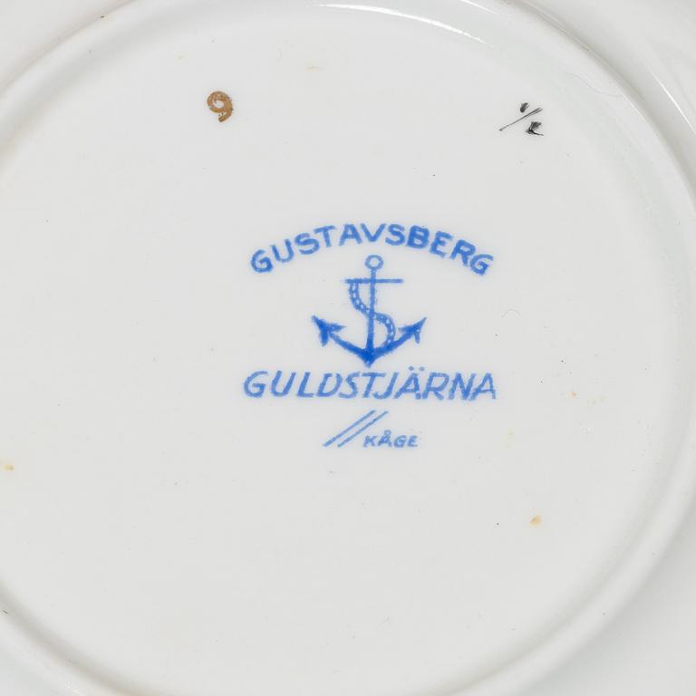 Wilhelm Kåge, mat- och kaffeservis, 65 delar, "Guldstjärna" Gustavsberg.
